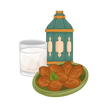 Dates Fruit Illustration Stock Illustration