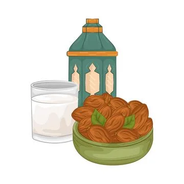 Dates Fruit Illustration Stock Illustration