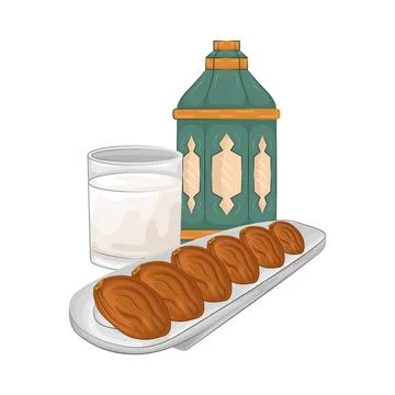 Dates Fruit Illustration Stock Illustration
