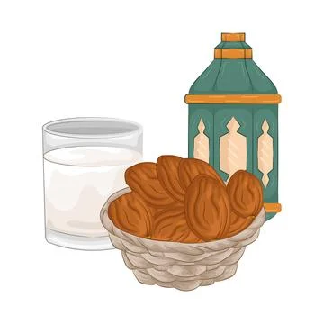 Dates Fruit Illustration Stock Illustration