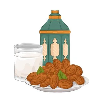 Dates Fruit Illustration Stock Illustration