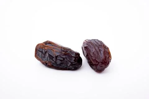 Dates fruit isolated on white background Stock Photos
