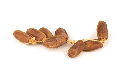 Dates fruit isolated on white background Stock Photos