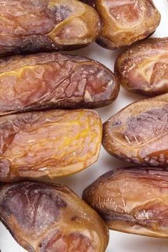 Dates fruit isolated on white background texture Stock Photos