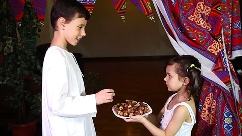 Dates for iftar in Ramadan Stock Footage 75754107