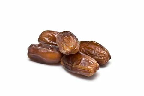 Dates isolated over white. Stock Photos