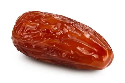 Dates isolated on white background with clipping path and full depth of field. Stock Photos