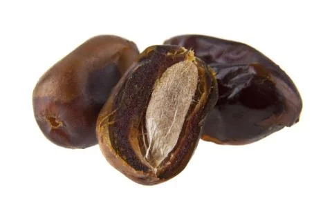 Dates isolated on white background Stock Photos