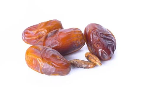Dates isolated on white background Stock Photos