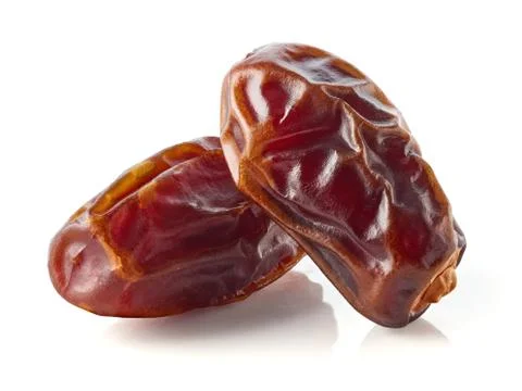 Dates isolated on white background Stock Photos