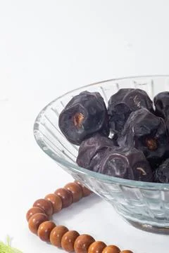 Dates isolated on white background Foto stock