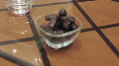 Dates lie on a plate Stock Footage 56721337