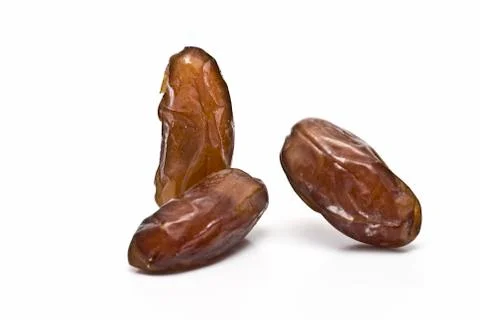 Dates over white. Stock Photos