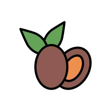 Dates Ramadan icon. Simple outline color vector elements of islam icons for ui Illustrazione stock