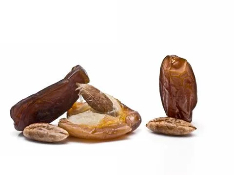 Dates with seeds. Stock Photos