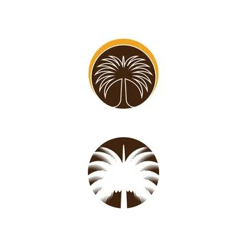 Dates tree  Logo Template vector symbol Stock Illustration
