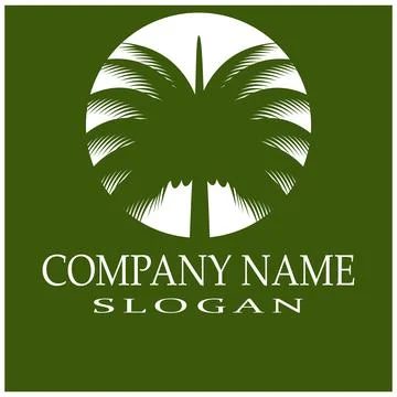 Dates tree Logo Template vector symbol Stock Illustration