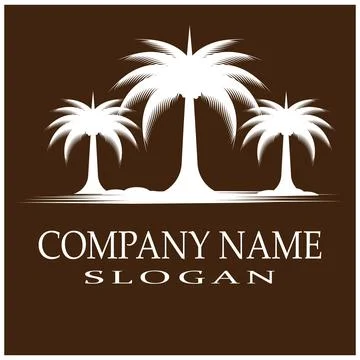 Dates tree  Logo Template vector Stock Illustration