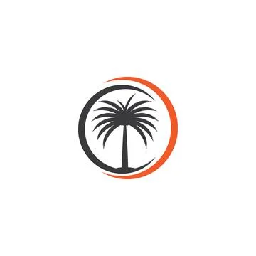 Dates tree Wave Logo Template vector symbol Stock Illustration
