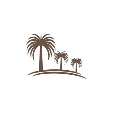 Dates tree Wave Logo Template vector symbol Stock Illustration