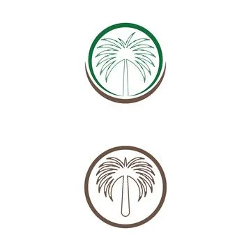 Dates tree Wave Logo Template vector symbol Stock Illustration