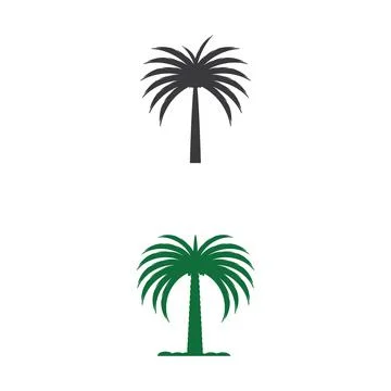 Dates tree Wave Logo Template vector symbol Stock Illustration