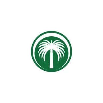 Dates tree Wave Logo Template vector symbol Stock Illustration