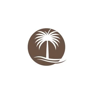 Dates tree Wave Logo Template vector symbol Stock Illustration