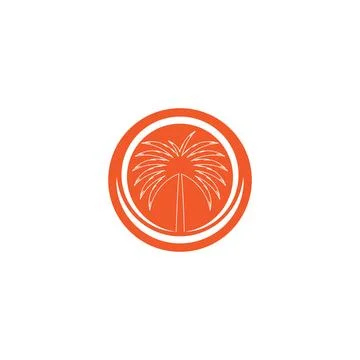 Dates tree Wave Logo Template vector symbol Stock Illustration