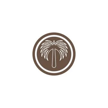 Dates tree Wave Logo Template vector symbol Stock Illustration