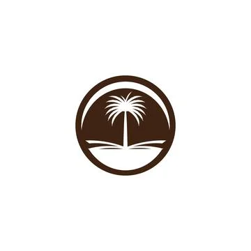 Dates tree Wave Logo Template vector symbol Stock Illustration