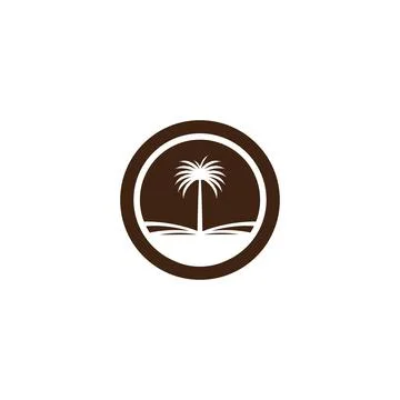 Dates tree Wave Logo Template vector symbol Stock Illustration