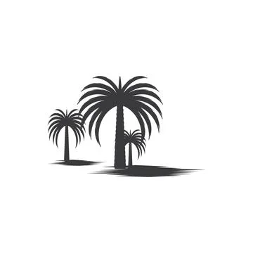 Dates tree Wave Logo Template vector symbol Illustration