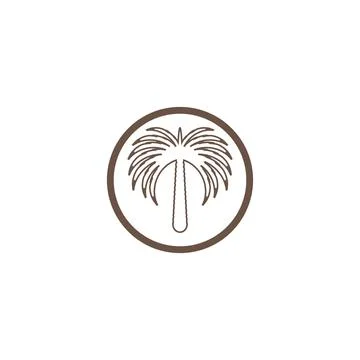 Dates tree Wave Logo Template vector symbol Stock Illustration