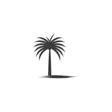 Dates tree Wave Logo Template vector symbol Stock Illustration