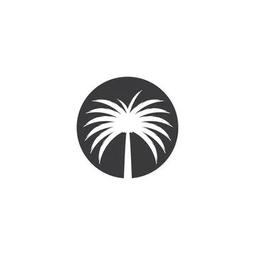 Dates tree Wave Logo Template vector symbol Stock Illustration