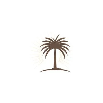 Dates tree Wave Logo Template vector symbol Stock Illustration