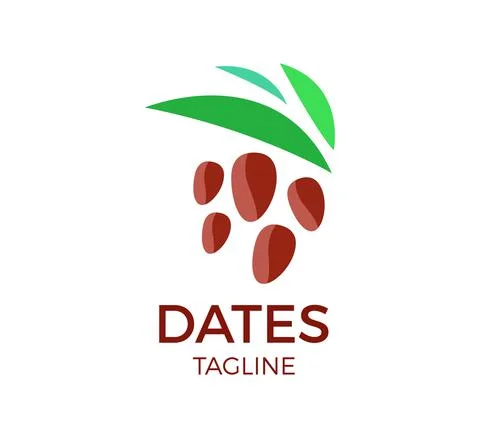 Dates vector logo template design Stock Illustration