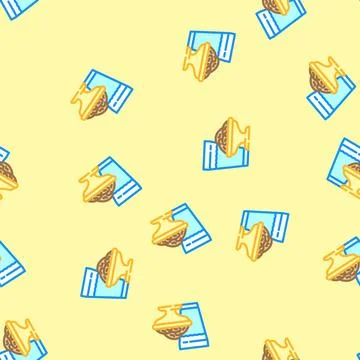 Dates water islam vector seamless pattern Stock Illustration