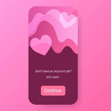Dating app create account user interface mobile app Stock-Illustration