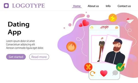 Dating App Stock Illustration