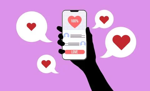 Dating app Stock Illustration