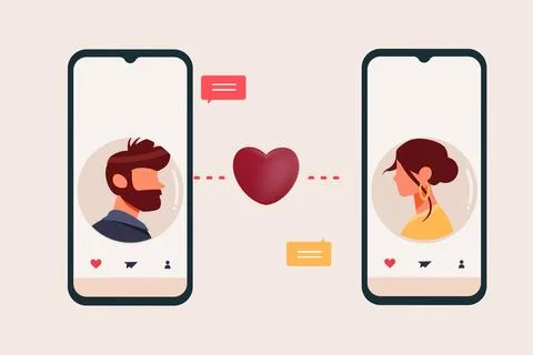 Dating app Stock Illustration