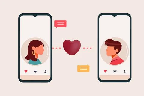 Dating app Illustrazione stock