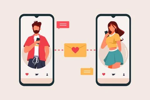 Dating app Stock-Illustration