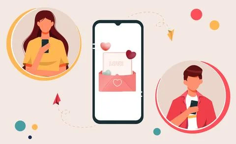 Dating app Stock Illustration