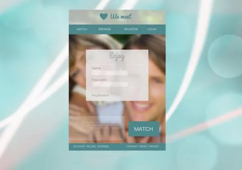 Dating App Interface Foto stock