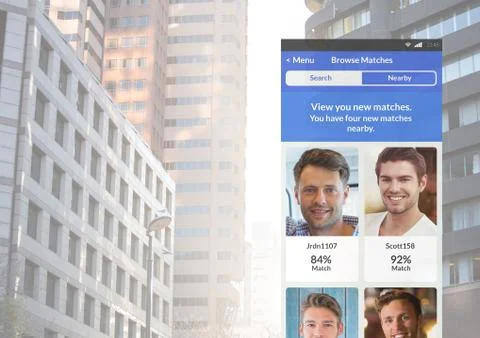 Dating App Interface Stock Photos