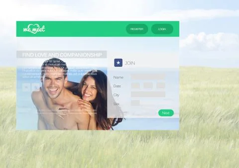 Dating App Interface Foto stock