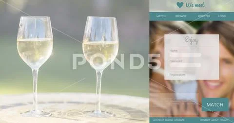 Dating App Interface Stock Photos